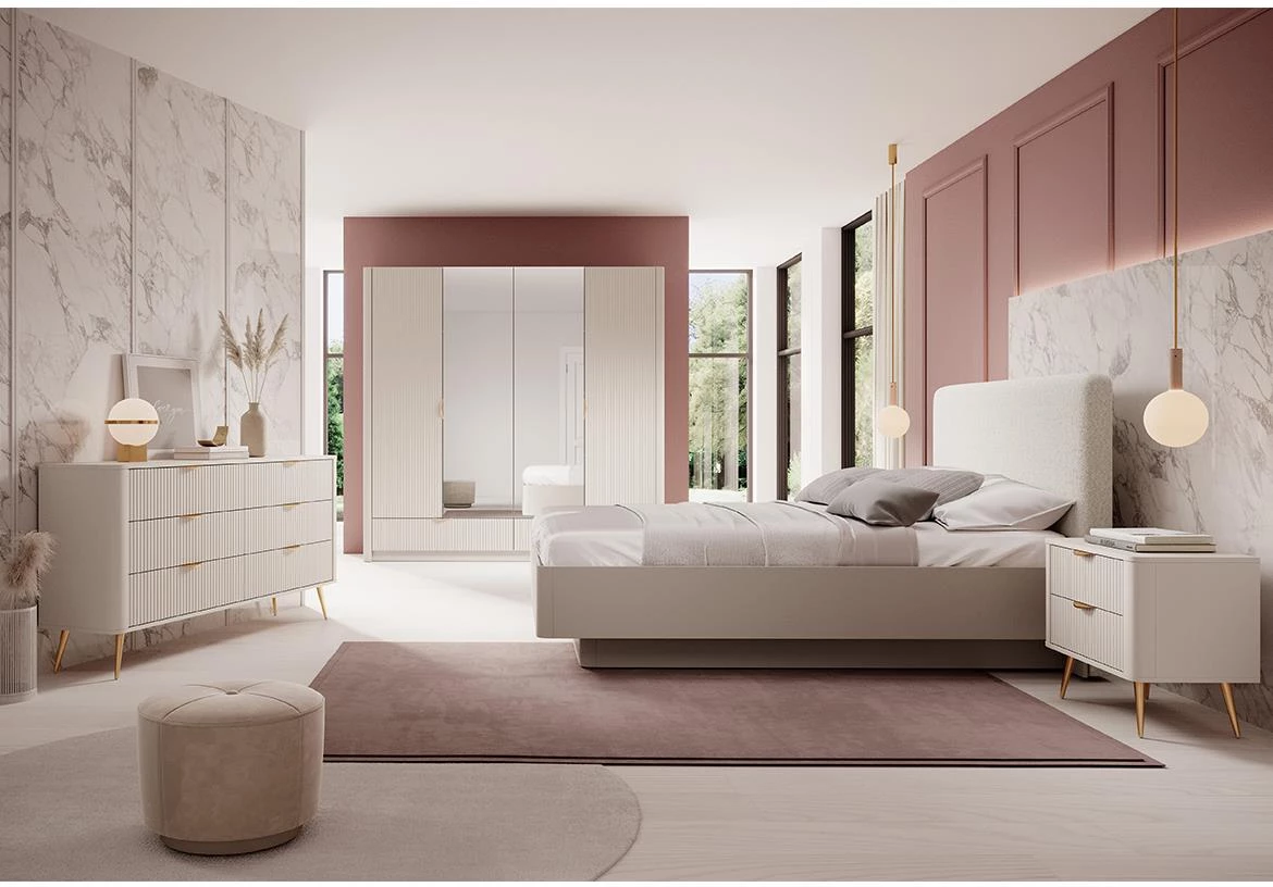 Lante I 160 krevet B/P 165,5x210x102 cm bež