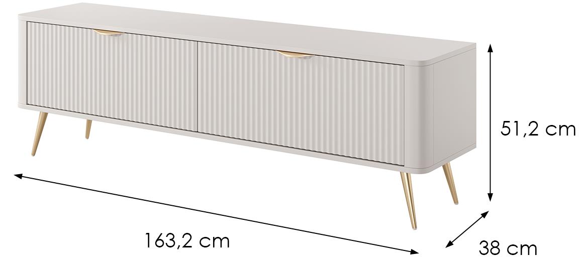 Lante F TV komoda 2 vrata 163,2x38x51,2 cm bež