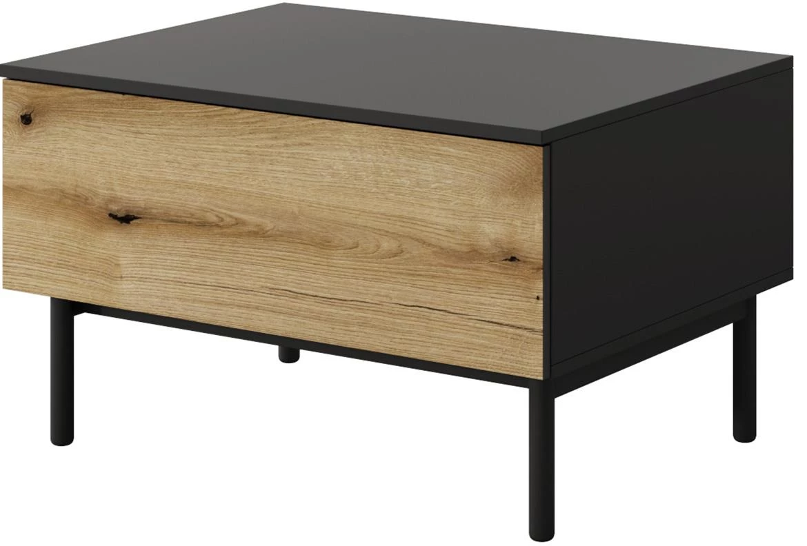 Lang G1S stocic 1 fioka 80,1x60,1x48,4 cm crni/hrast