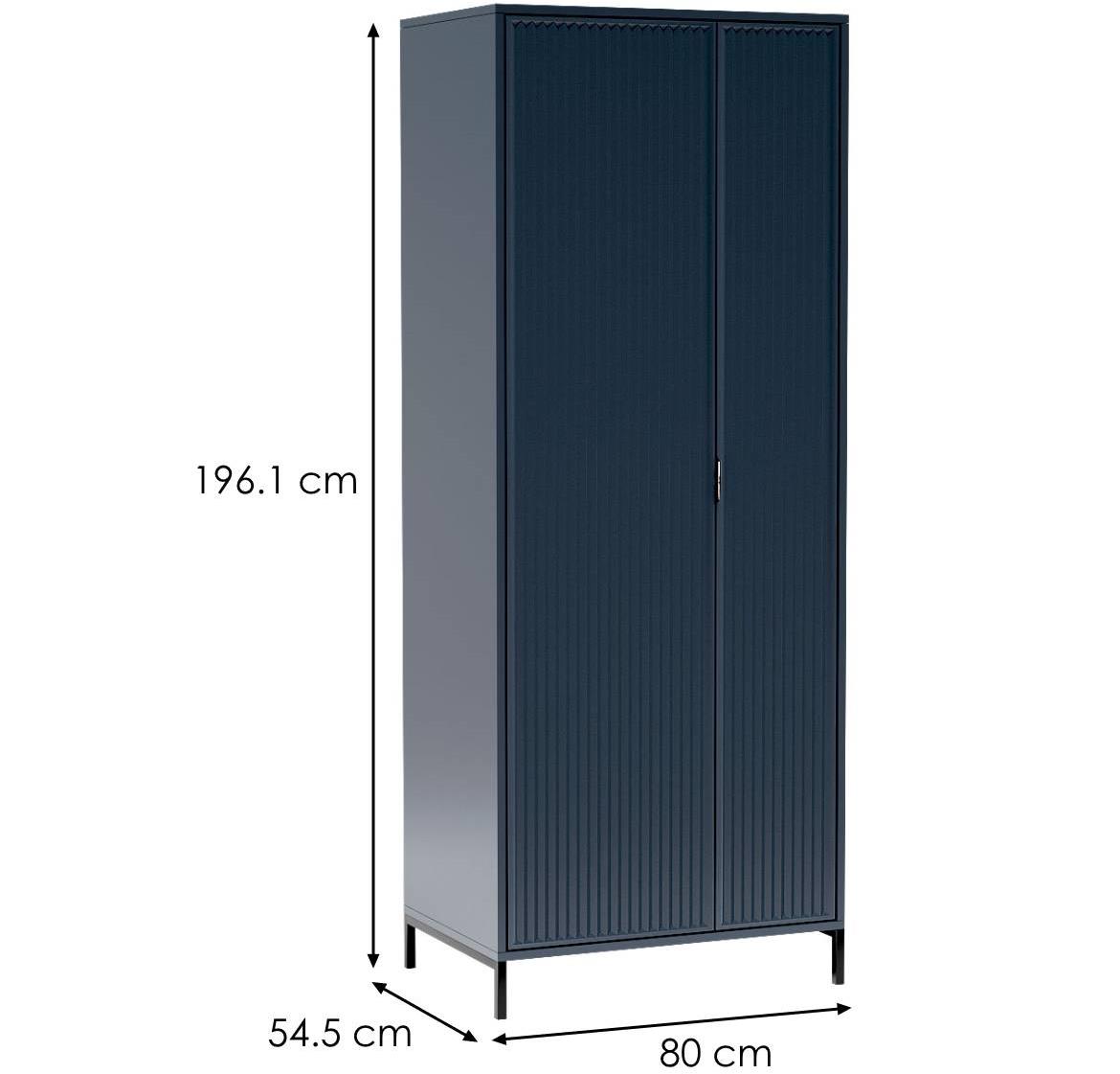 LinkaStyle Ls11 ormar 2 vrata 80x54,5x196,1 cm plavi