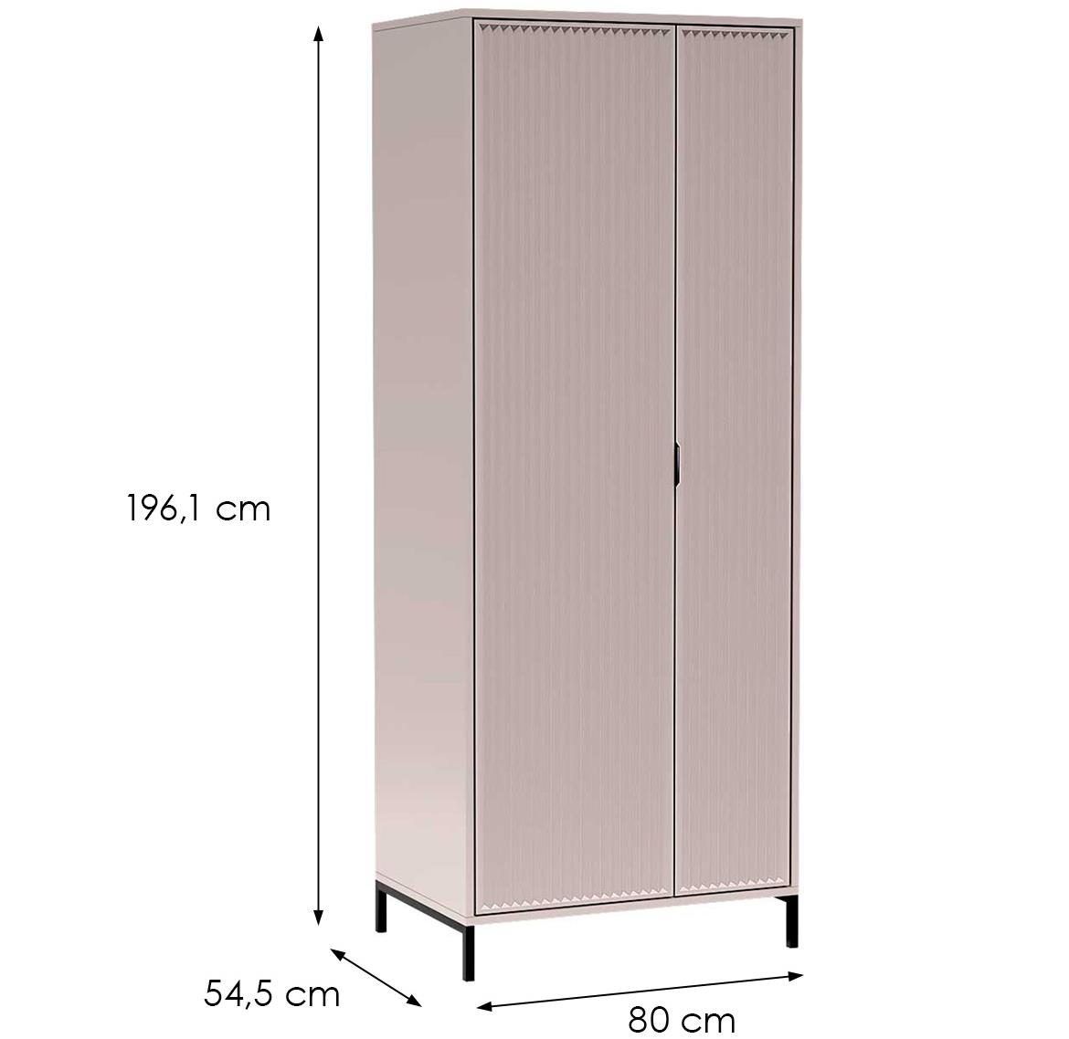 LinkaStyle Ls11 ormar 2 vrata 80x54,5x196,1 cm bež