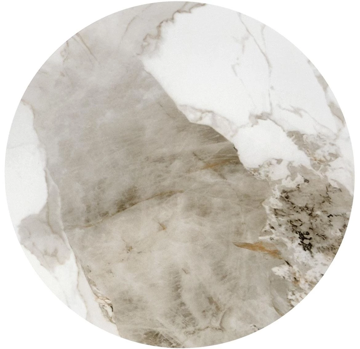 Cecilia klub sto D48x45 cm beli mermer/sivo
