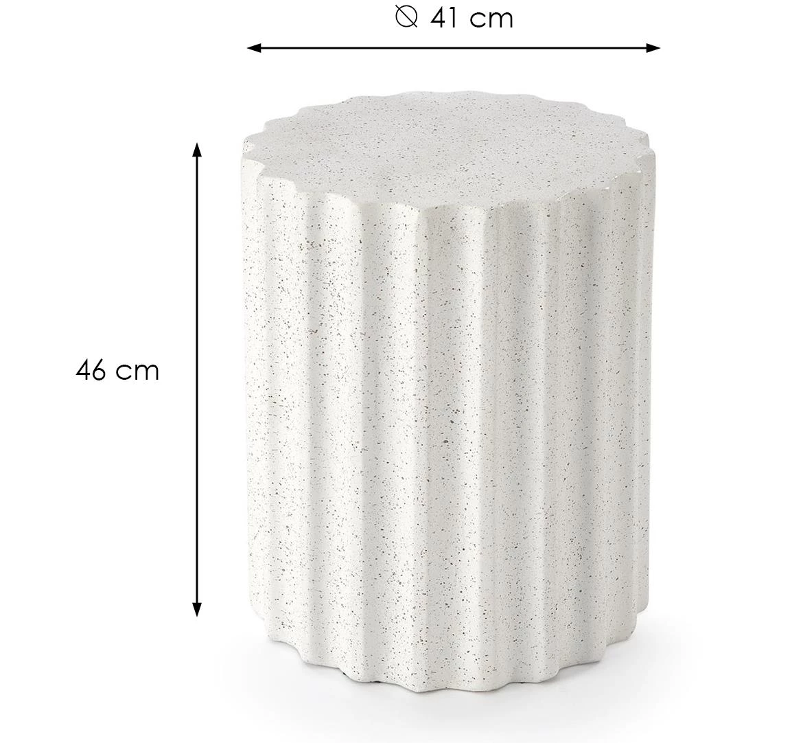 Fara klub sto D41x46 cm beli