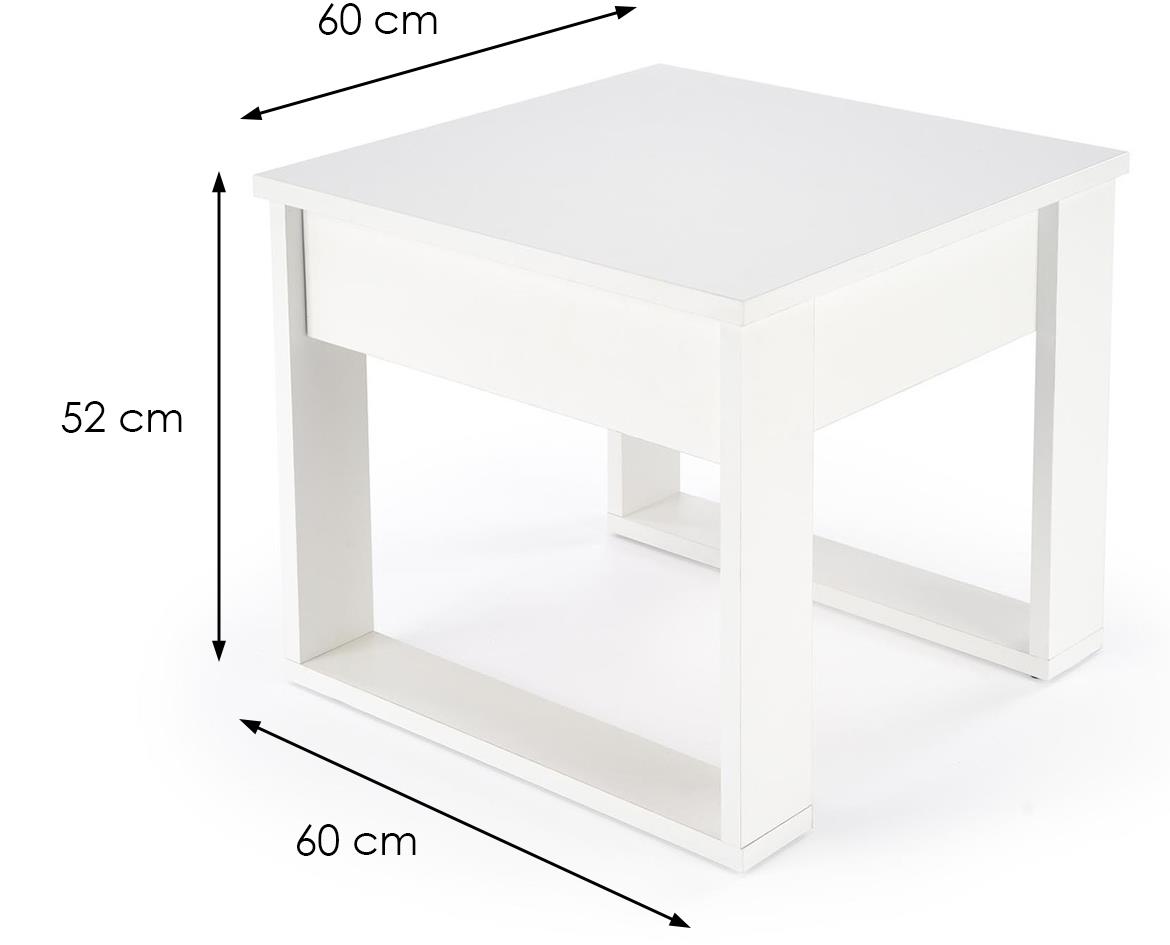 Nea klub sto 1 fioka 60x60x52cm beli