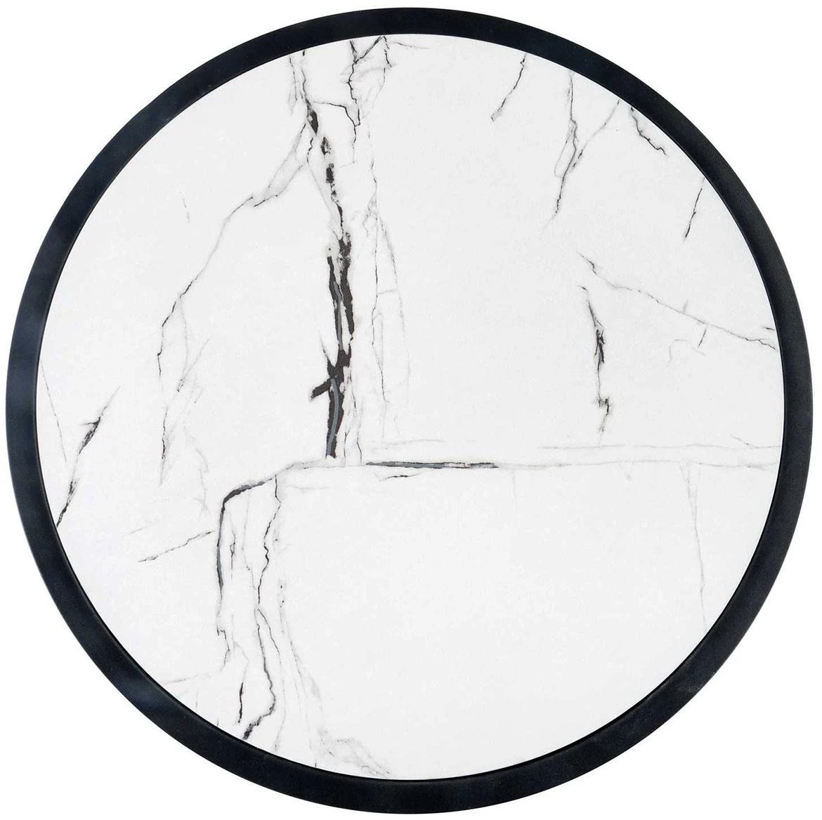 Kim klub sto D50x40 cm mermer/crno