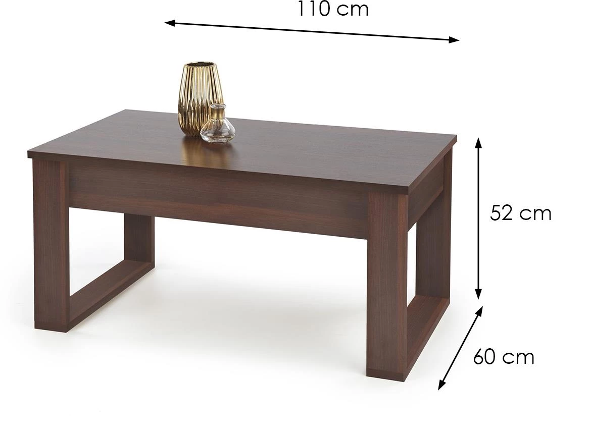 Nea klub sto 2 fioke 110x60x52cm natur (orah)