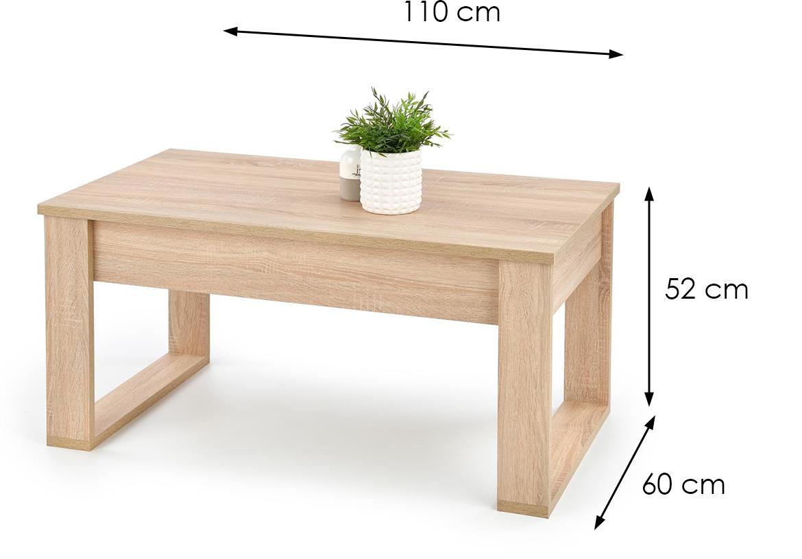 Nea klub sto 1 fioka 110x60x52cm natur (sonoma hrast)