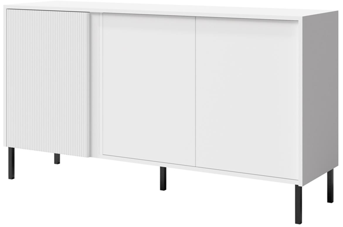 Mia 2 komoda 3 vrata 145x41x80 cm bela