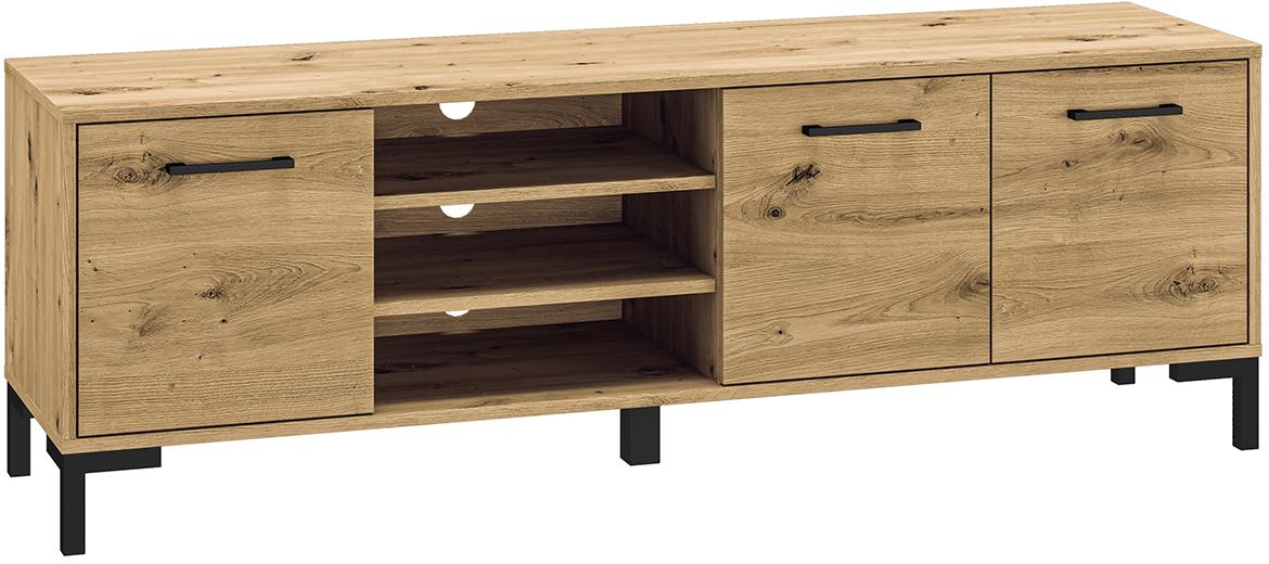 Nevio 20 TV komoda 3 vrata 155x40x52 cm natur (artisan hrast)