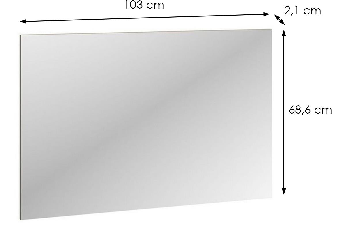 Nevio 16 ogledalo 103x2x69 cm belo