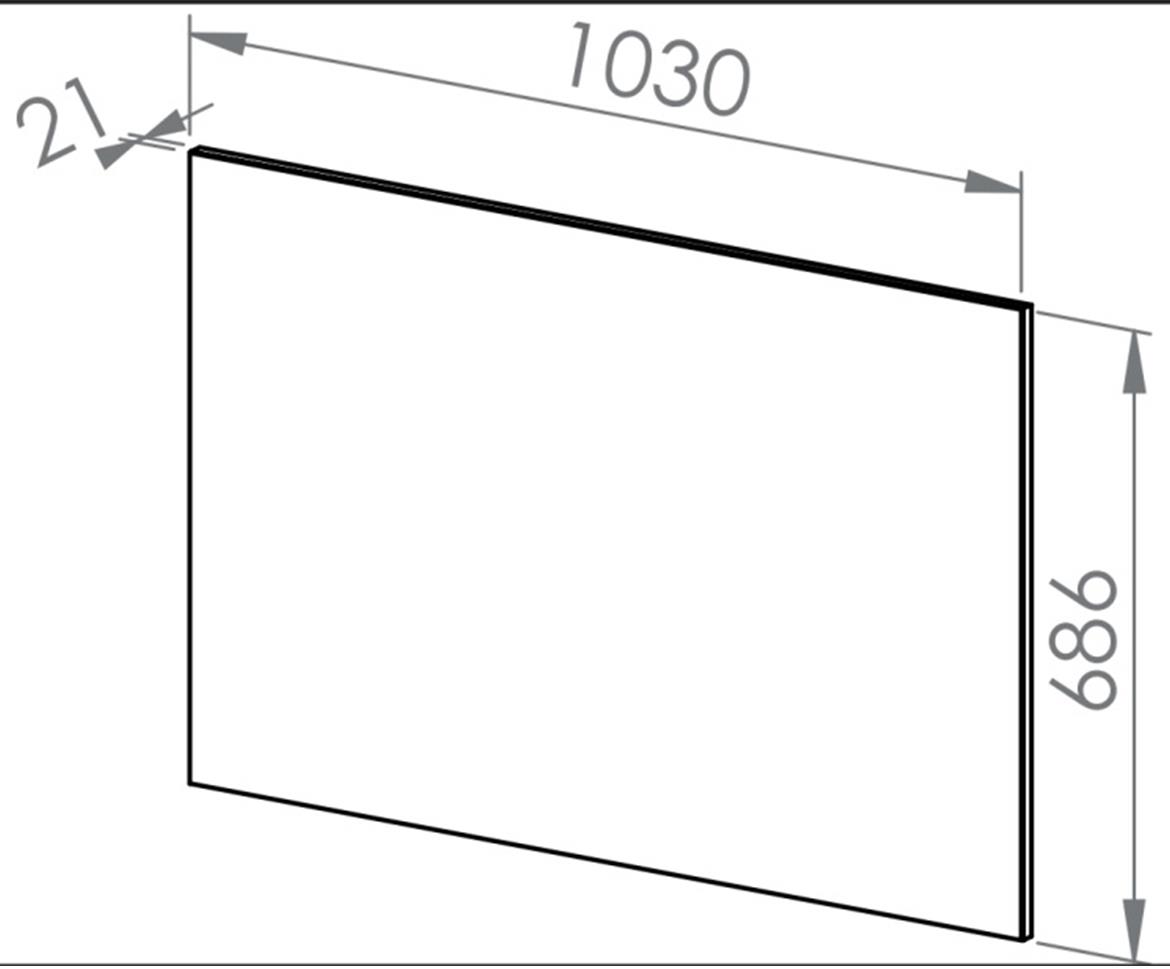 Nevio 16 ogledalo 103x2x69 cm belo