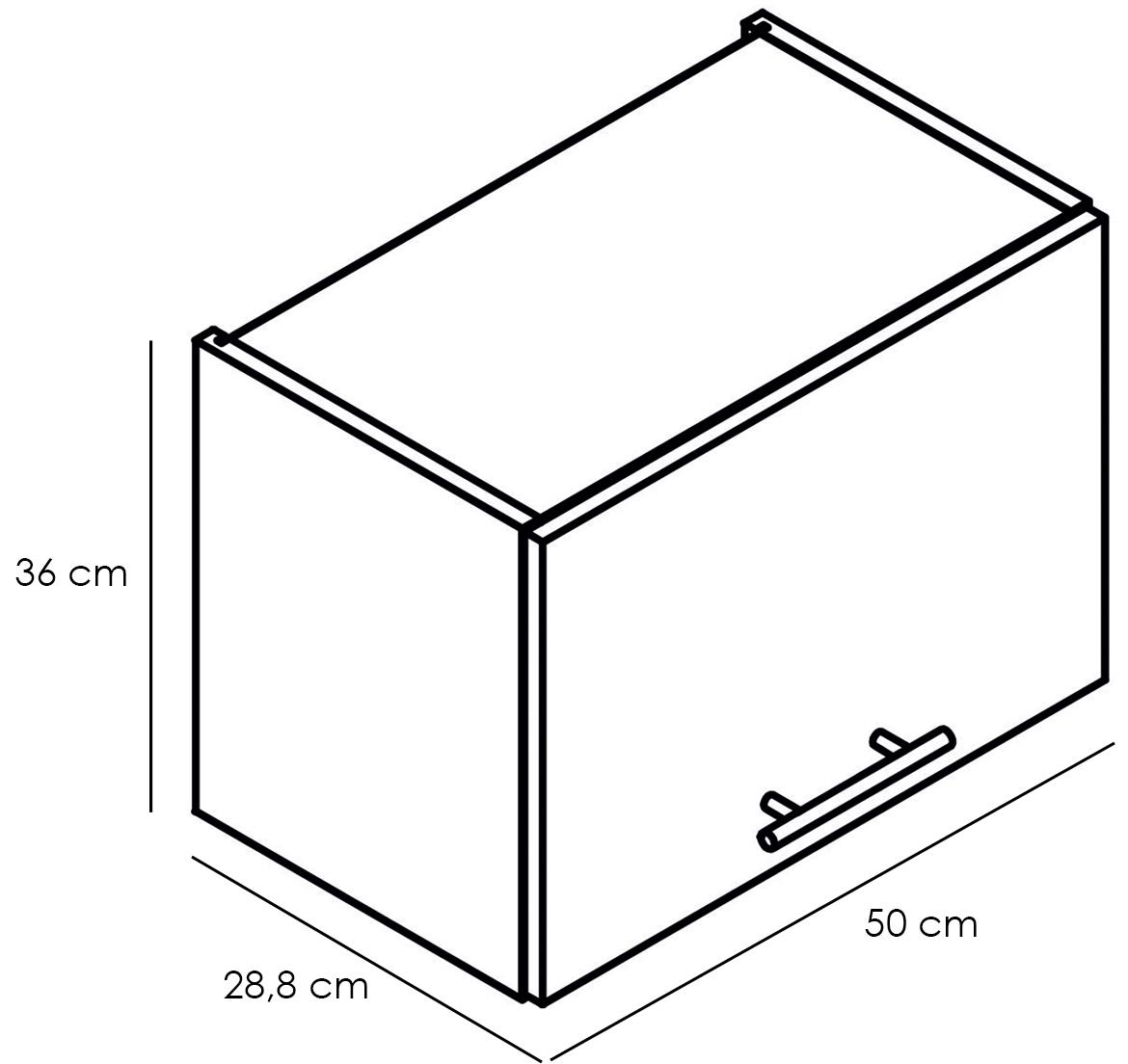 Adele kuhinjski element 1 vrata 50x28,8x36 cm sivo/beli