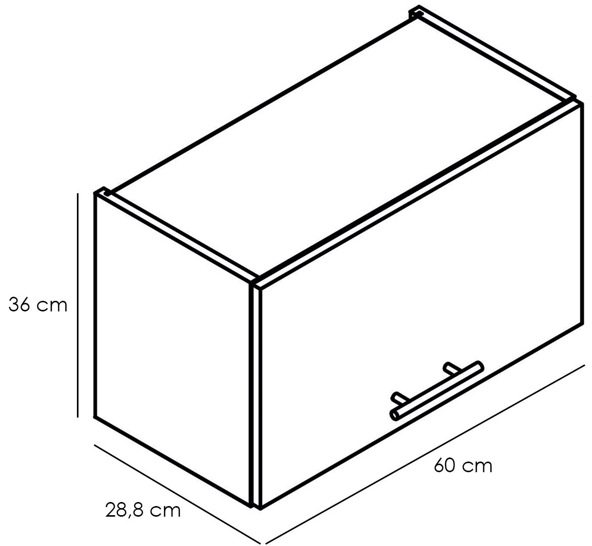 Adele kuhinjski element 1 vrata 60x28,8x36 cm sivo/beli