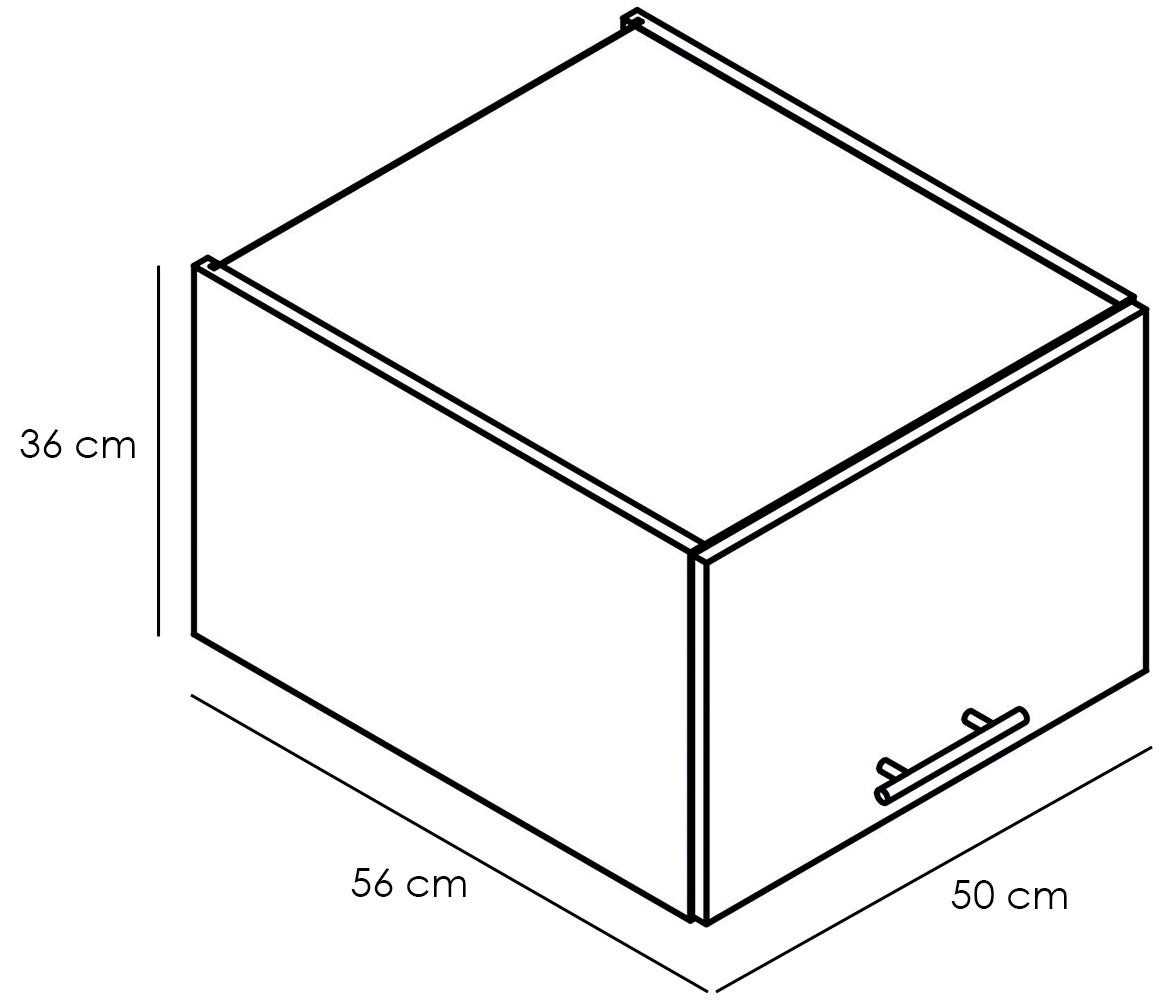 Adele kuhinjski element 1 vrata 50x56x36 cm tamno plavo/beli