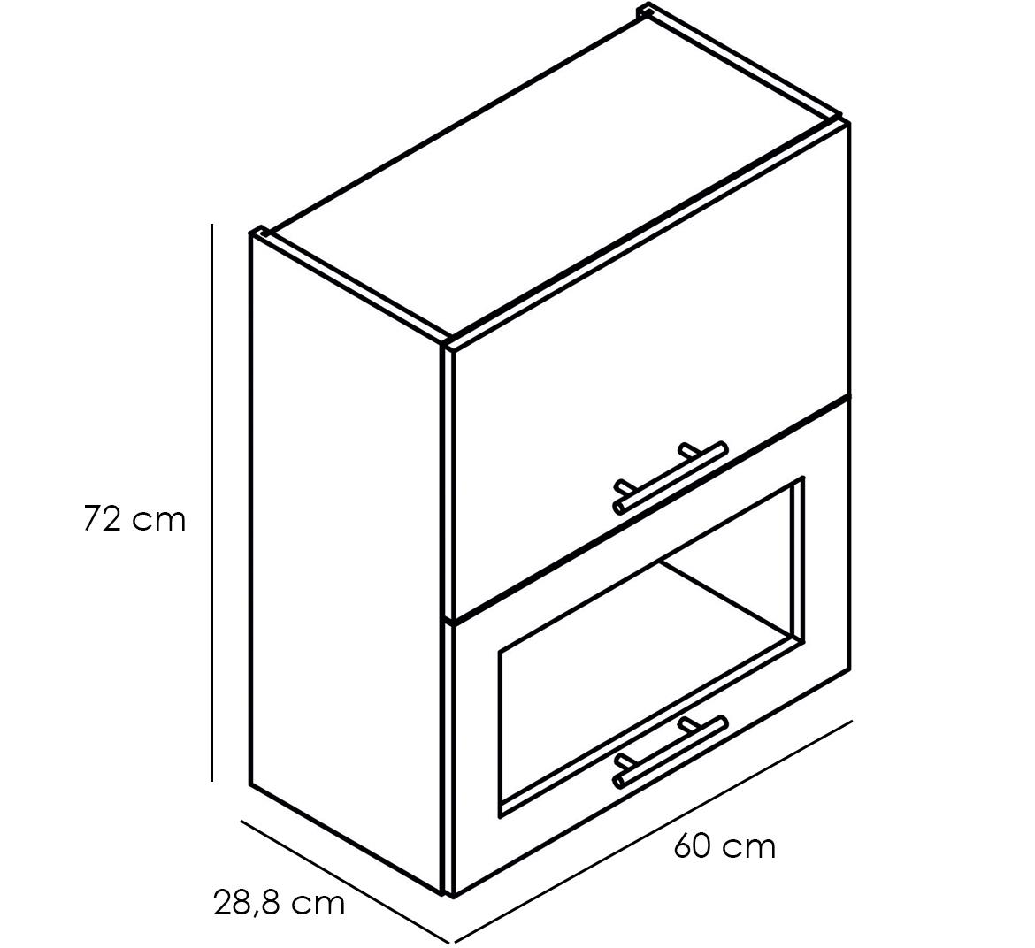 Adele kuhinjski element 2 vrata 60X30X72 cm  tamno plavo/beli