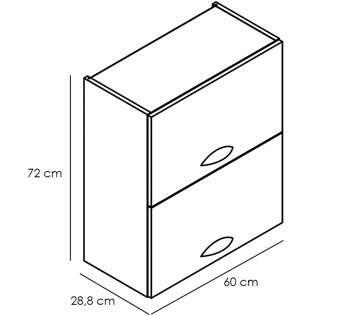 Adele kuhinjski element 2 vrata 60X30X72 cm tamno plavo/beli