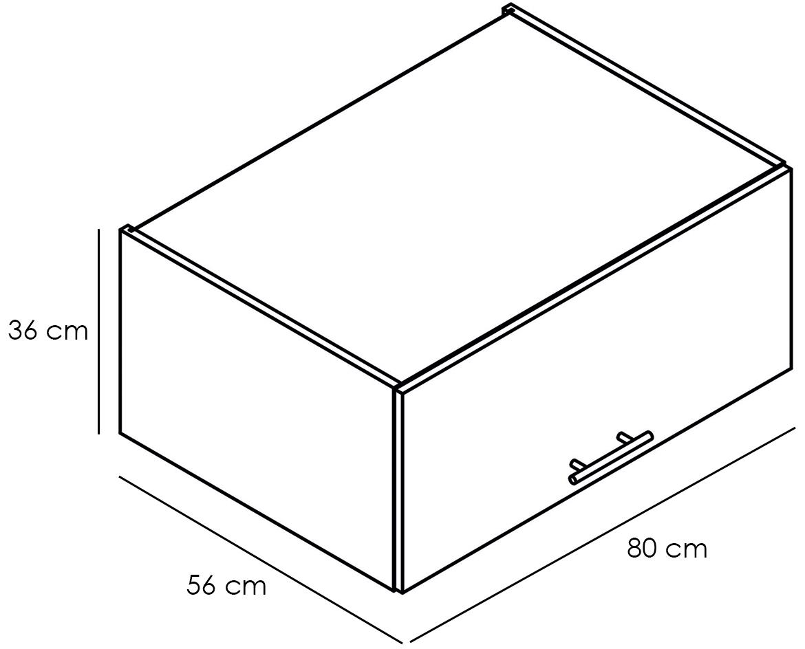 Adele kuhinjski element 1 vrata 80x56x36 cm tamno plavo/beli