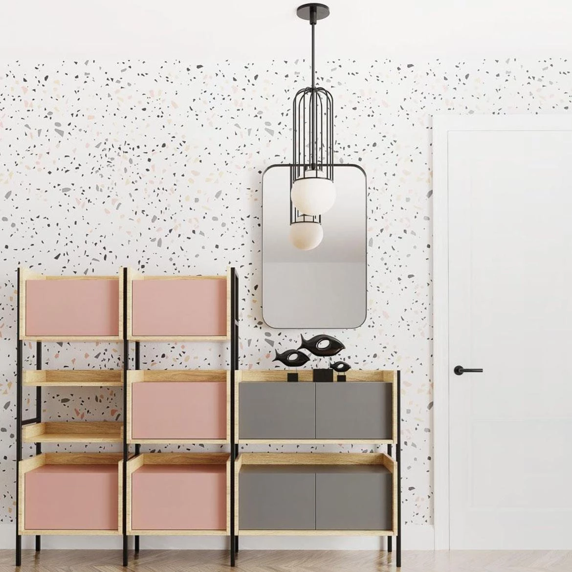 Ram za komode 2x34x145 cm crni