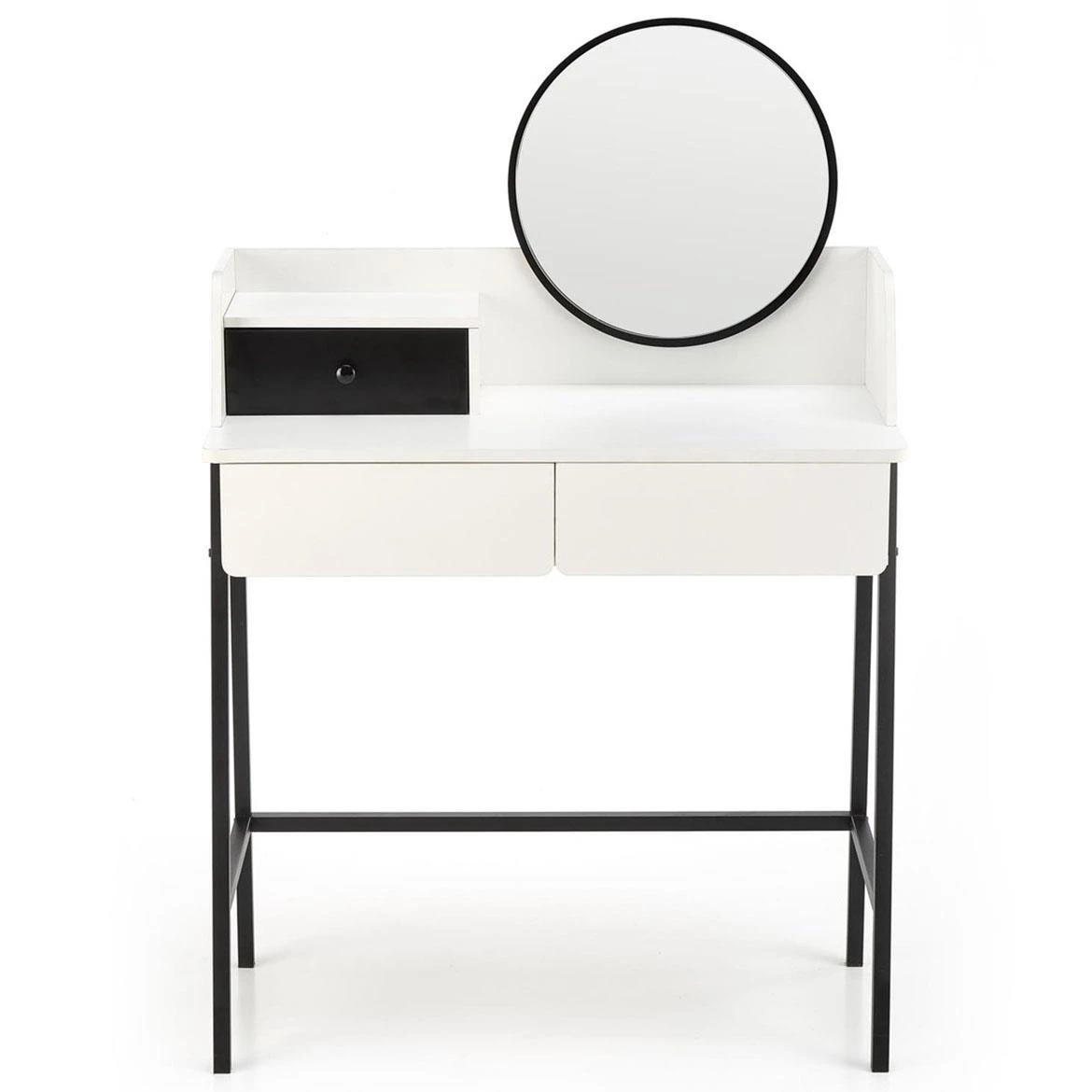 Agnes toaletni sto 2 fioke 80x42x120 cm belo/crni