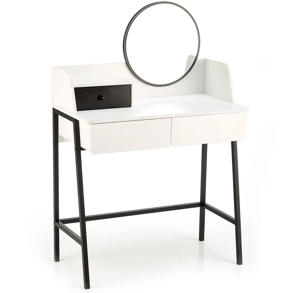 Agnes toaletni sto 2 fioke 80x42x120 cm belo/crni