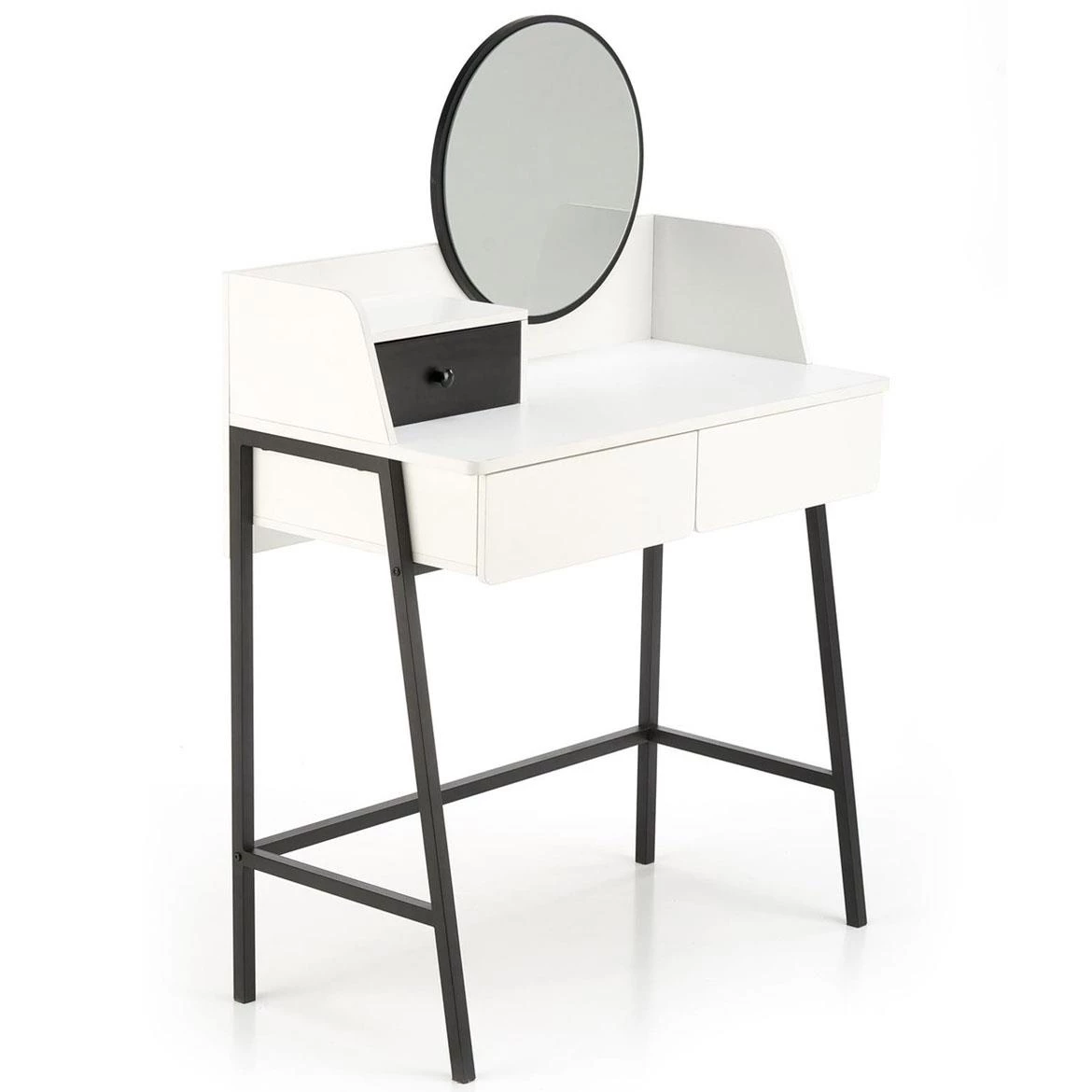 Agnes toaletni sto 2 fioke 80x42x120 cm belo/crni