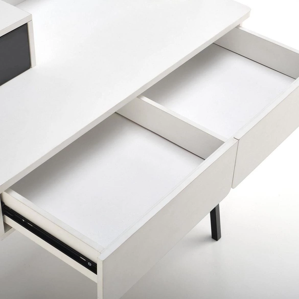 Agnes toaletni sto 2 fioke 80x42x120 cm belo/crni