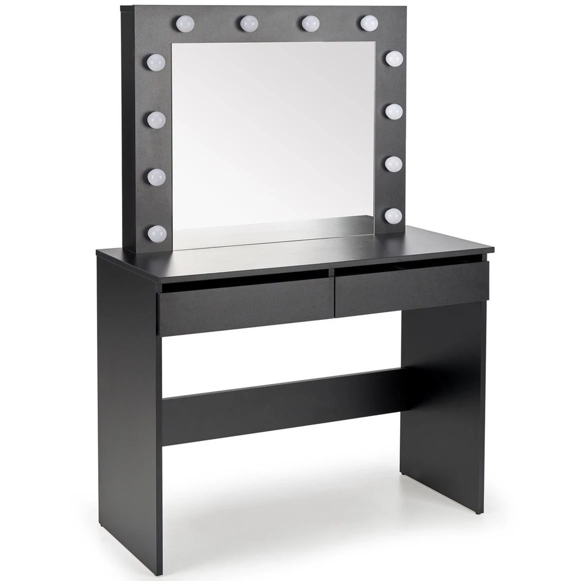 Hollywood toaletni sto LED rasveta 94x43x140 cm crni