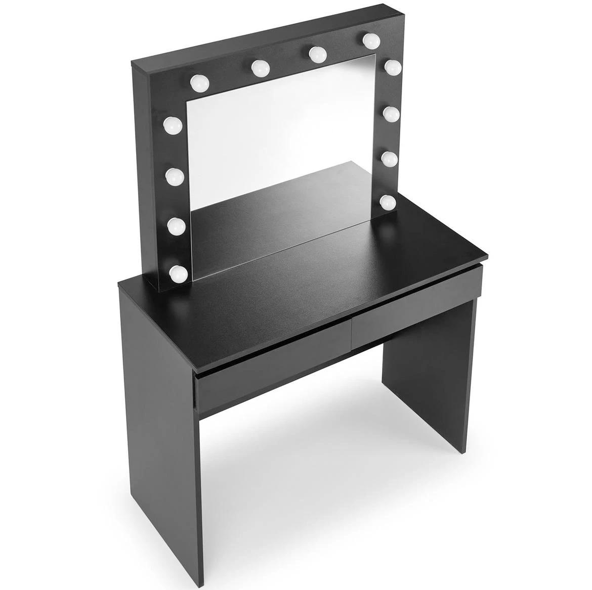 Hollywood toaletni sto LED rasveta 94x43x140 cm crni