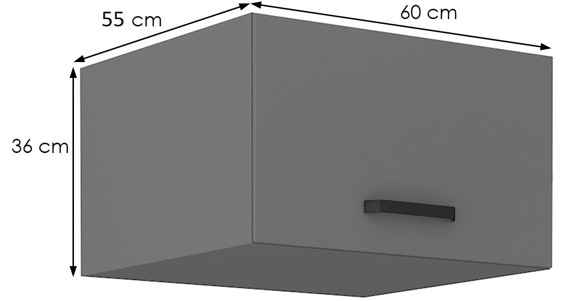 Nessa 60 nagu-36 1f element 1 vrata 60x55x36 tamno sivi