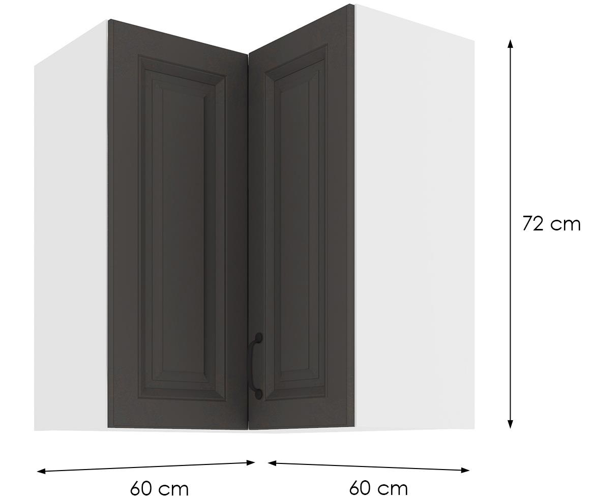 Stilo 60x60gn-72 2f (90°) viseći ugaoni el.2vr 60x60x72 bela/grafit