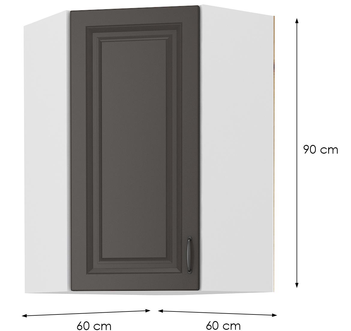 Stilo 60x60gn-90 1f   (45°) viseci ugaoni el.1vr.60x60x90 bela/grafit