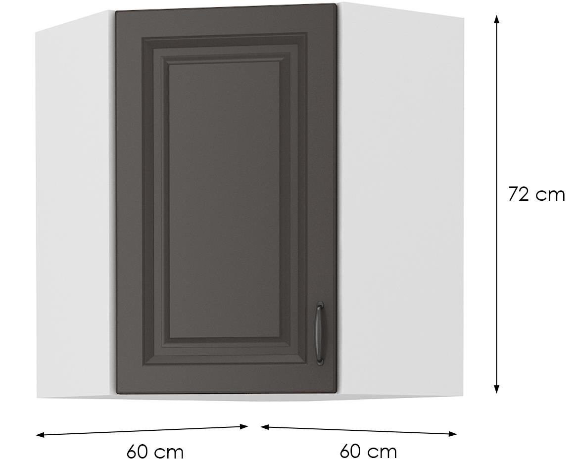 Stilo 60x60gn-72 1f  (45°) viseci ugaoni el.1vr.60x60x72 bela/grafit