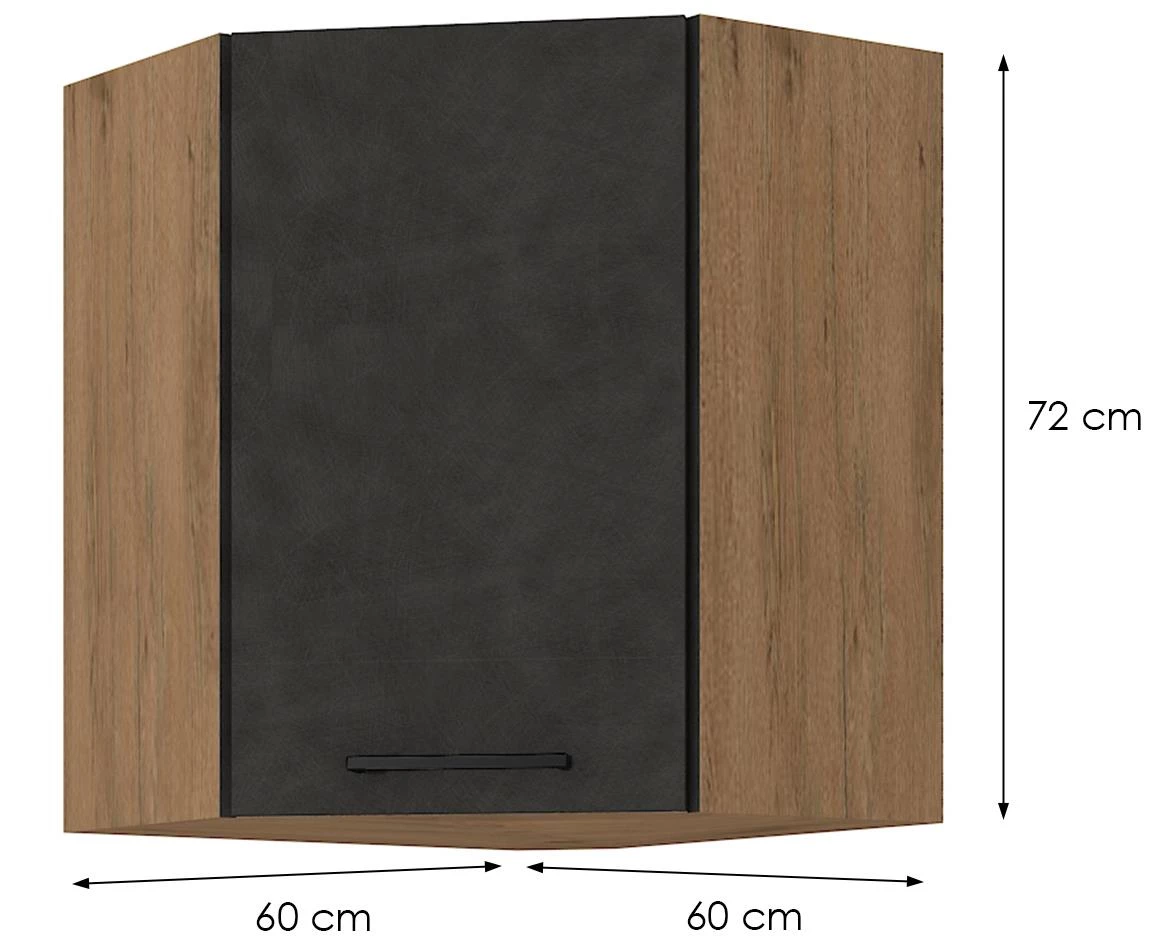 Vigo 60x60gn-72 1f(45°)viseći el.ugaoni 1vr.60x60x72 grafit