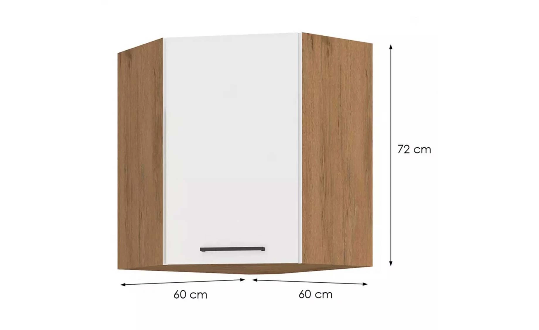 Vigo 60x60gn-72 1f(45°)viseći el.ugaoni 1vr.60x60x72 bela visoki sjaj