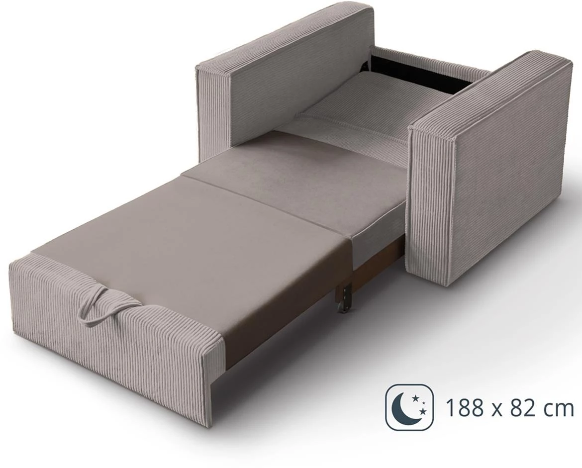 Dave 80 fotelja s ležajem 117x90x78 Poso 02 bež