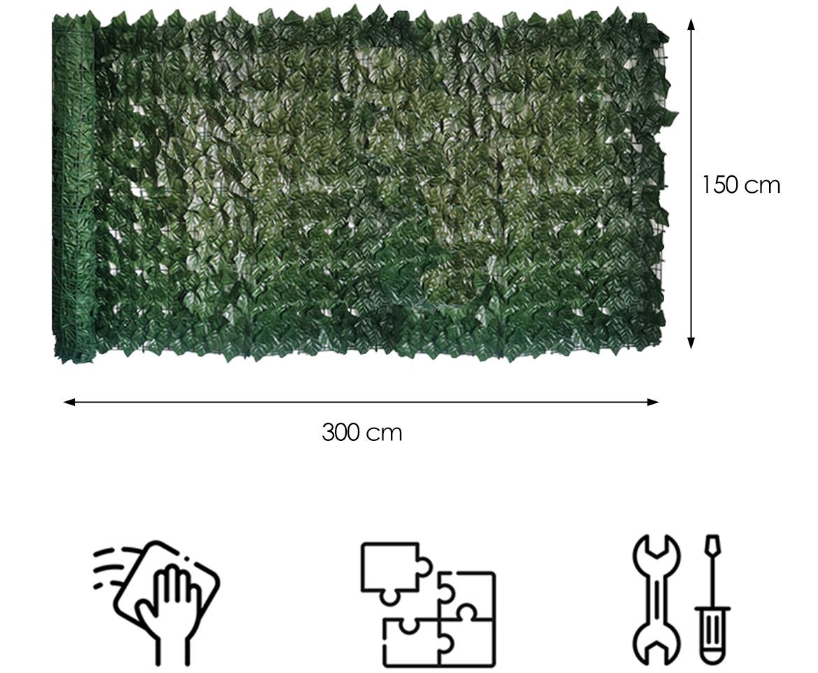 Zaštita privatnosti za balkon listovi bršljana 150cm x 300cm
