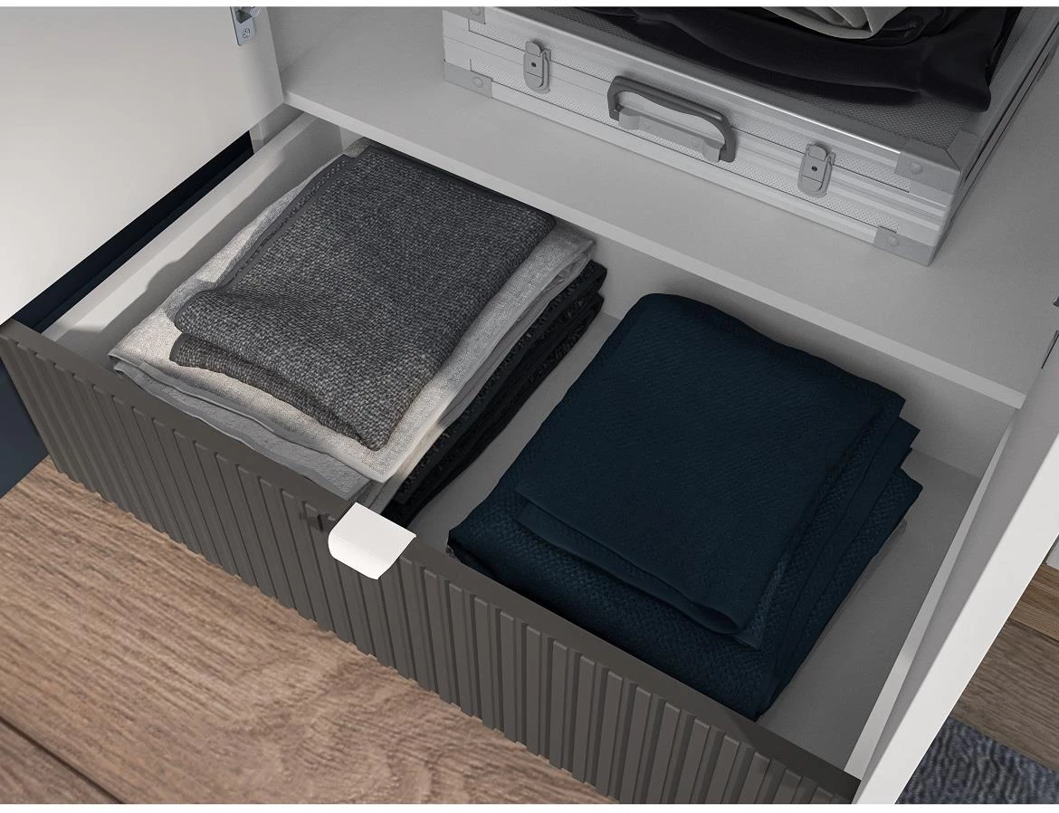 Torino 01 ormar 3 vrata+1 fioka 138x53x196 cm beli/sivi/hrast