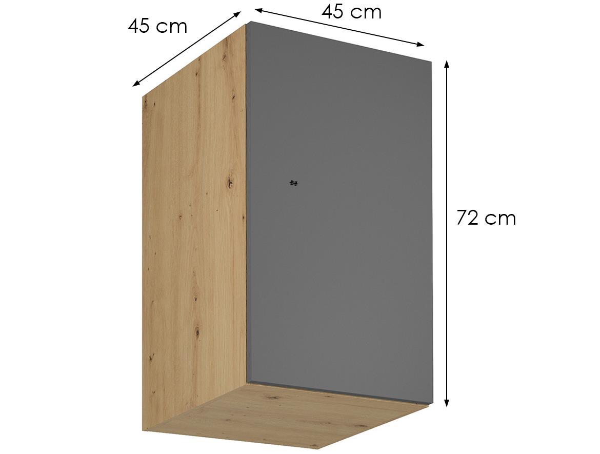 Langen g45g viseci element dublji 1vrata 45x45x72 artisan hrast/sivi