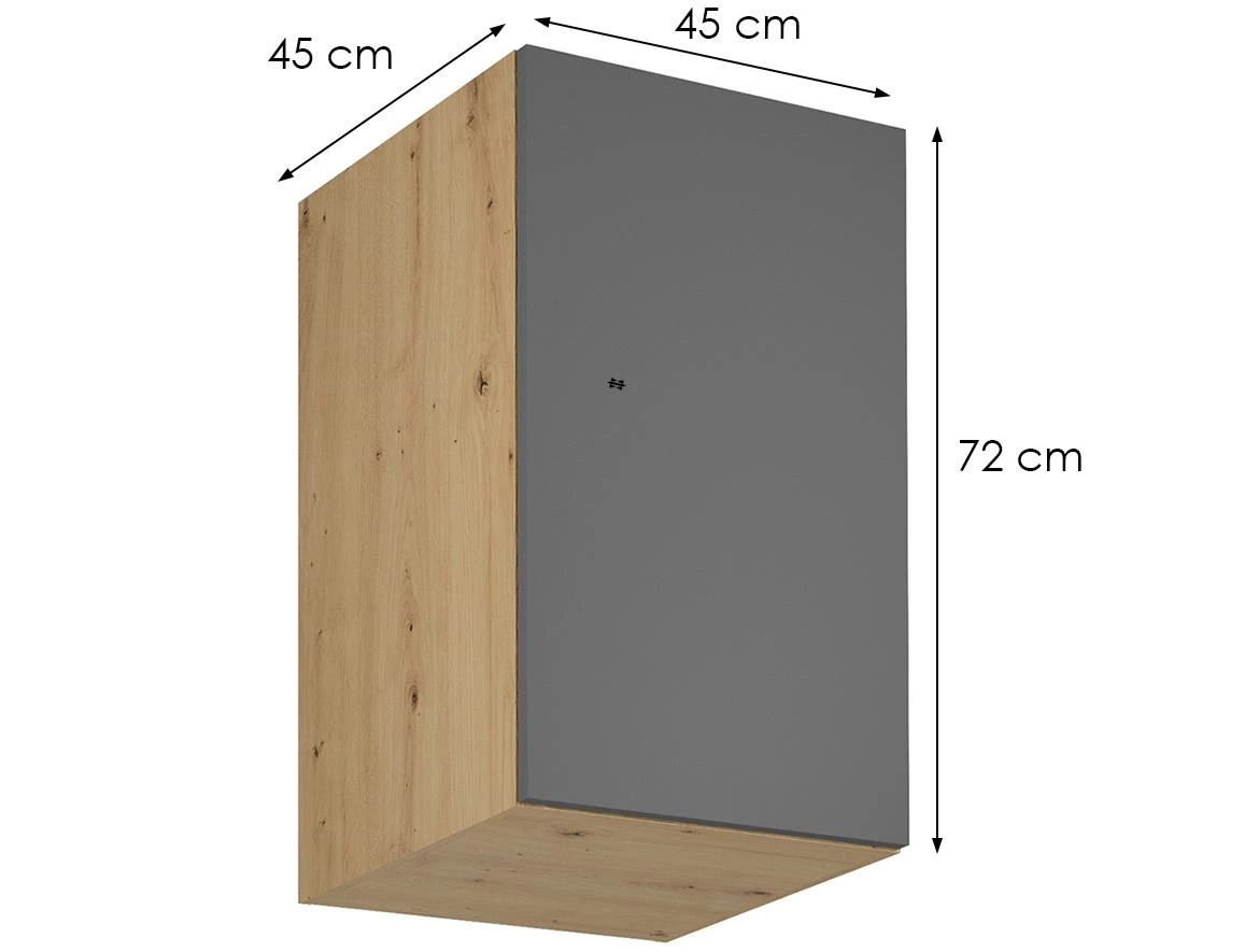 Langen g45g viseci element dublji 1vrata 45x45x72 artisan hrast/sivi