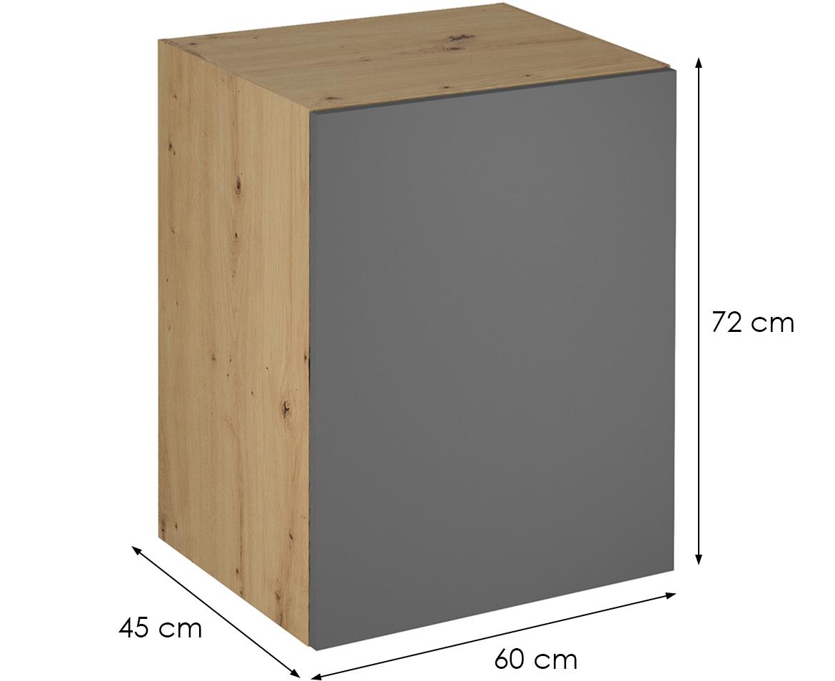 Langen g60g viseci element dublji 1vrata 60x45x72 artisan hrast/sivi