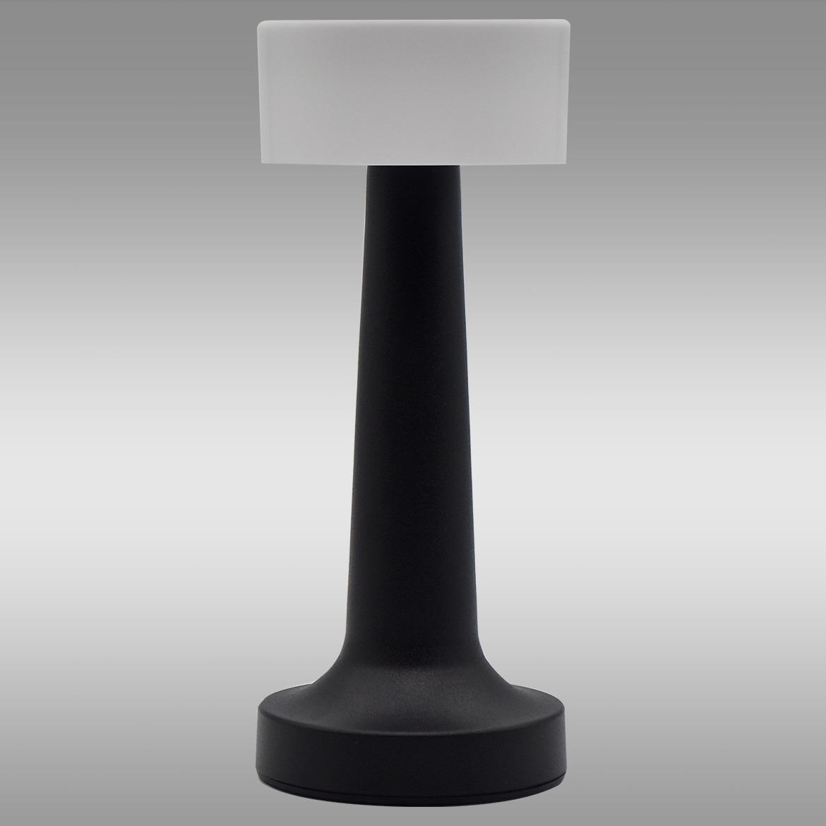 Stona lampa Kryn LED USB crno-bela