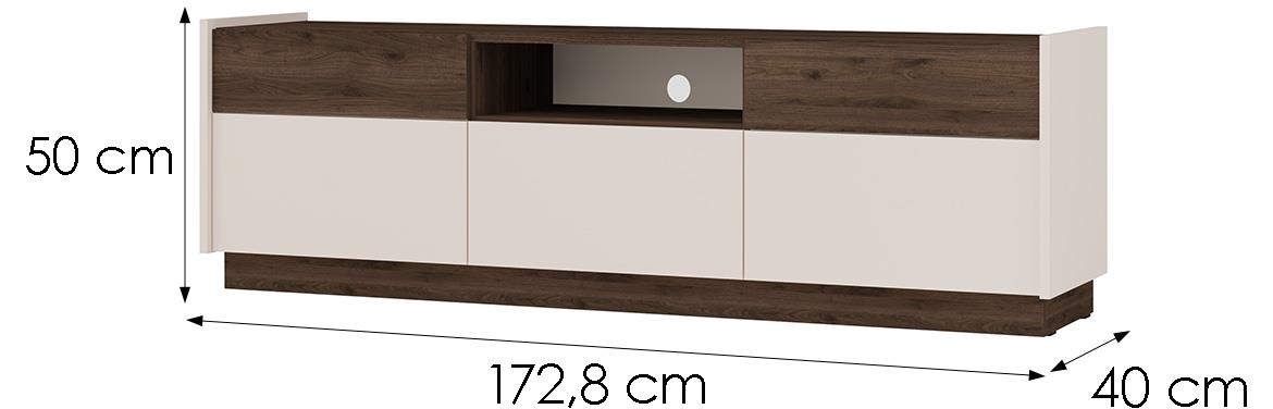 Kobe 302 5S TV komoda 5fioka 172,8x40x50 bež/tamni orah