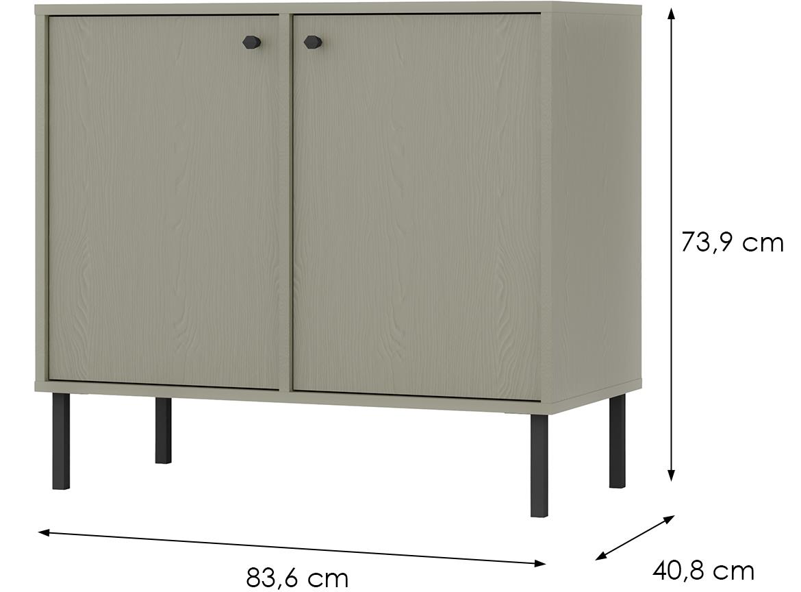 Tokyo 2 2F komoda 2vrata 83,6x40,8x73,9 eukaliptus 812