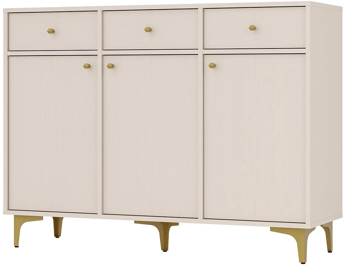 Tokyo 1 3F 3S komoda 3fioke, 3vrata 124,5x40,8x93,5 bež 827