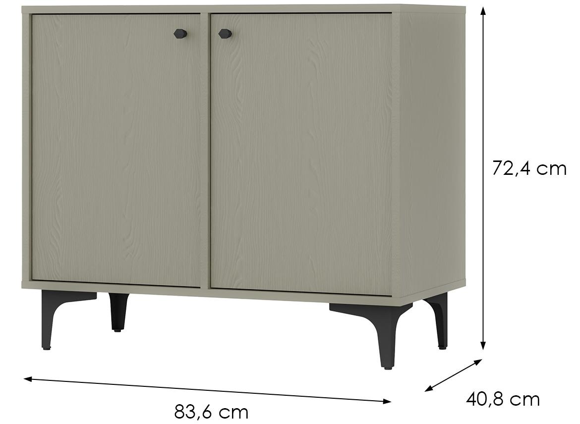 Tokyo 1 2F komoda 2vrata 83,6x40,8x72,4 eukaliptus 812