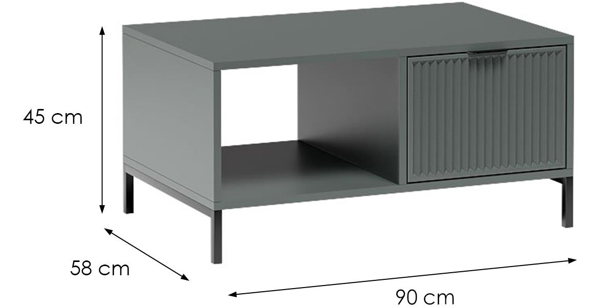 LinkaStyles LS6 klub stolic 1vrata 90x58x45 zelena