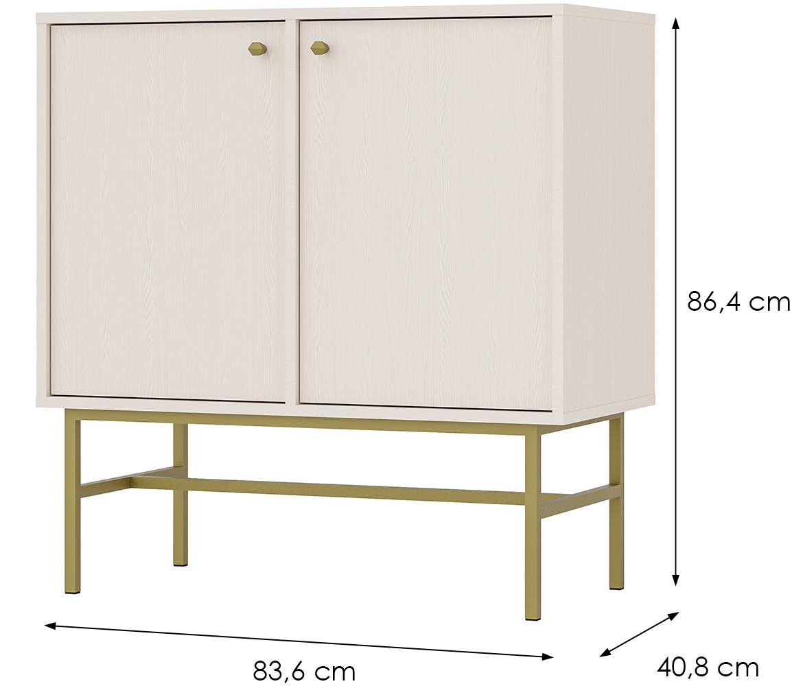 Tokyo 3 2F komoda 2vrata 83,6x40,8x86,4 bež 812