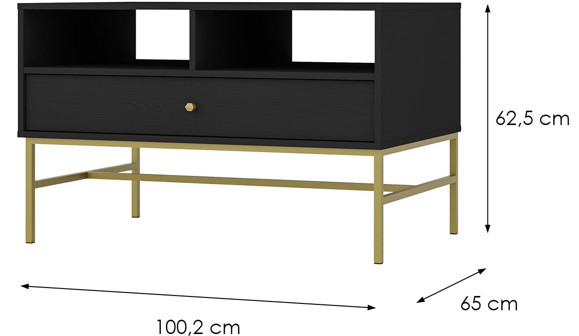 Tokyo 3 1S klub stolic 1fioka 100,2x65x62,5 crni 201