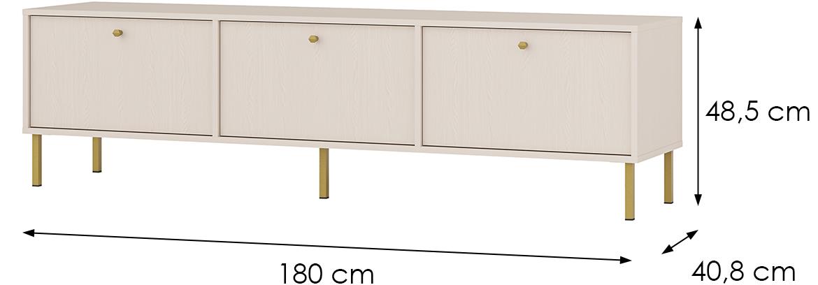 Tokyo 2 3K TV komoda 3vrata 180x40,8x50 bež 303