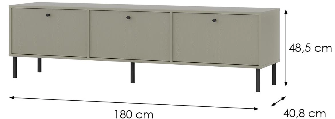 Tokyo 2 3K TV komoda 3vrata 180x40,8x50 eucaliptus 303